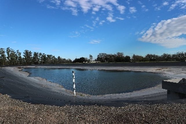 lined wastewater impoundment
