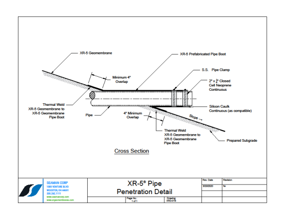 Geomembrane Pipe Penetration Sealing Detail